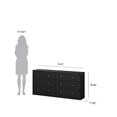 thumbnail image 3 of Tvilum Studio 3-Piece Bedroom Set - 6 Drawer Double Dresser And Nightstand Set Of 2, Black, 3 of 11