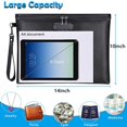 Fireproof Document Bag with Lock, 14x10 Notary Bag with Zipper Closure