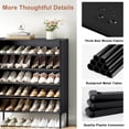 thumbnail image 3 of BGTREND 6 Tier Shoe Rack with Cover 20 Pairs Shoe Shelves Organizer for Closet, Entryway, Hallway, Bedroom, Black, 3 of 7