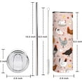 thumbnail image 2 of 20 oz Chicken Tumbler with lid and Straw,Chicken Cup Coffee Travel Mug,Chicken Gifts for Chicken Lovers Rooster Stuff Decor Accessories, 2 of 6
