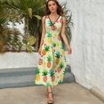 thumbnail image 5 of Lunarable Pineapple King Size Sleeveless Dress Dresses Summer Women Dresses Clothing Woman Dresses Dress, 5 of 7