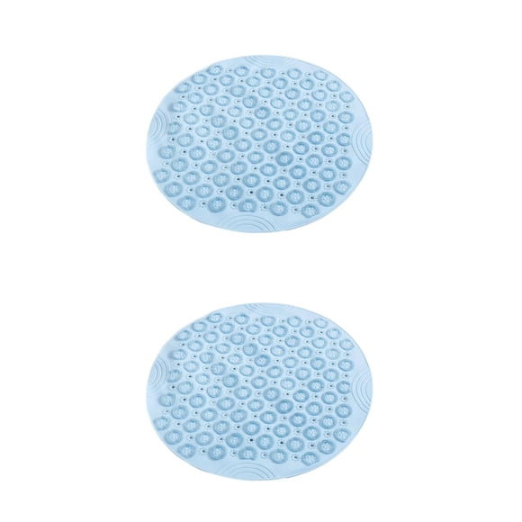 Naiovety Di adiós a los resbalones y caídas Alfombrilla de ducha antideslizante Enjuague la alfombrilla y colóquela para secar al aire azul claro 30 cm * 30 cm, 1 2piezas