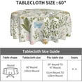 thumbnail image 3 of Spring Tablecloth Round 60 Inch,Sage Green Wild Flowers Table Cloth,Stain Resistance Polyester Seasonal Summer Floral Table Covers for Kitchen Dining,Small Tablecloth for Parties Picnic, 3 of 6