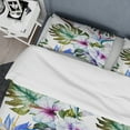 thumbnail image 4 of Designart 'Watercolor Hibiscus Patterns' Tropical Bedding Set - Duvet Cover & Shams, 4 of 4