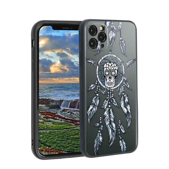 Compatible with iPhone 11 Pro Max Phone Case, Dream-catcher-Skull-5 Case Men Women, Flexible Silicone Shockproof Case for iPhone 11 Pro Max