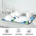 thumbnail image 7 of Yayeee Dish Drying Mat for Kitchen Counter 18"x24" Microfiber Absorbent Pad, Blue Dots, 7 of 7