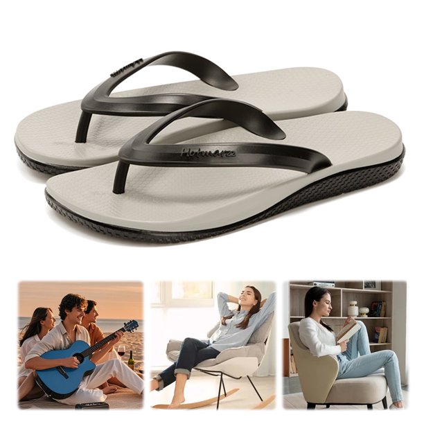 Sandalias Playa PVC Sport Thong Flip Men para Interiores/exteriores (gris 44)