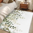 thumbnail image 5 of Sage Green Leaf 4x6 Rug for Dining Table for 4 People Under Table, Watercolor Eucalyptus Leaves Botanical ashable Non Slip Rectangle Area Rug, 5 of 9