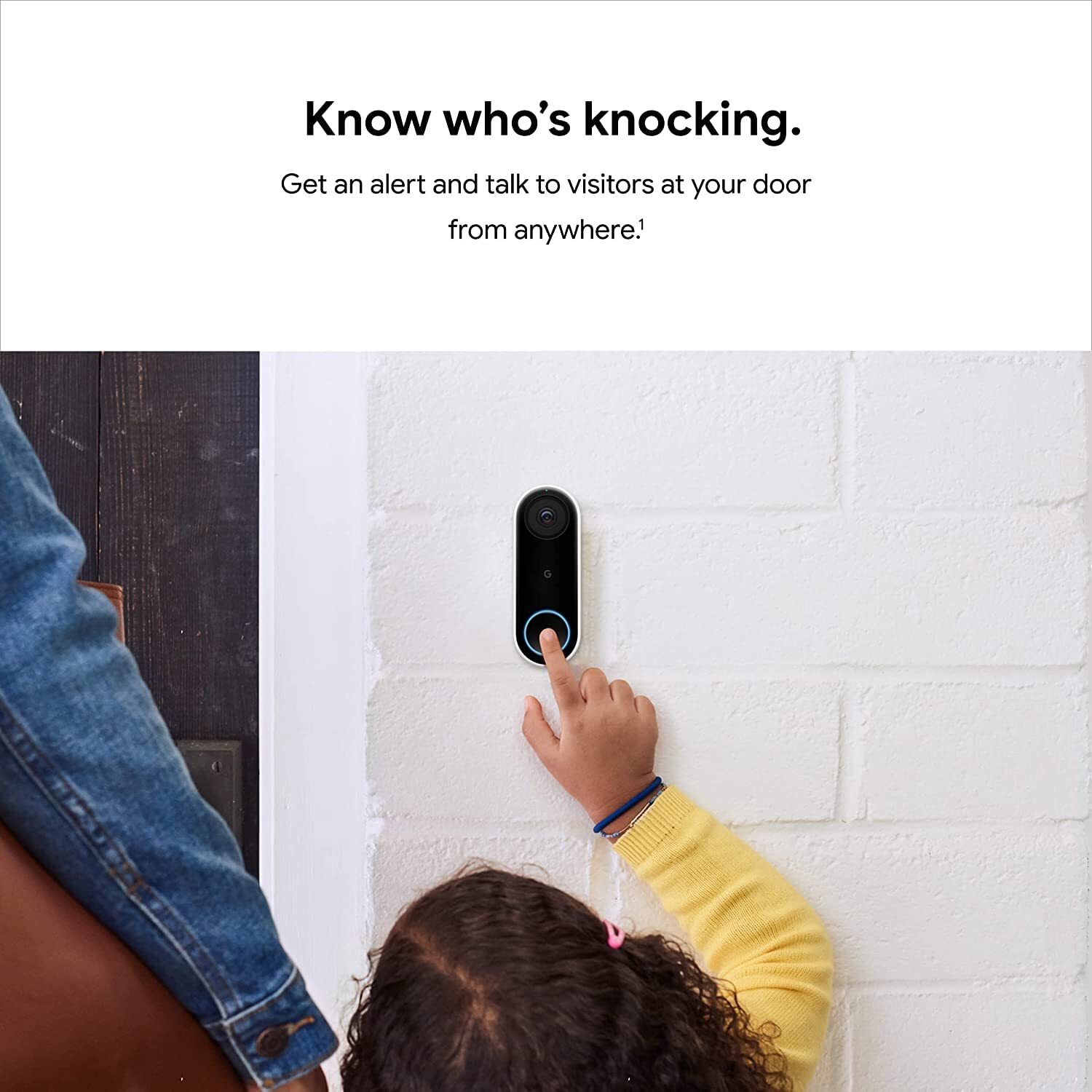 gle Nest Hello Doorbell (Wired) with 24/7 Streaming HDR Video, HD Talk and