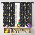 thumbnail image 5 of Blackout Kids Curtains,DarkBlue Cartoon Dinosaurs Astronauts Pattern Childrens Insulated Curtains Set Of 2,Bedroom Essentials,Toddler Room Decor 42"x54", 5 of 5