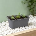 thumbnail image 5 of Brown Rectangular Flowerpot Plastic Wavy Ruffled Edge Slot Home Garden Practical Tools，Rectangular Flowerpot Plastic Wavy Ruffled Edge Slot Home Garden Practical Tools Home Decoration, 5 of 9