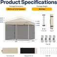 thumbnail image 3 of SPECSTAR 10'x10' Pop up Canopy Tent with Mesh Netting, 2 Zipper Doors, and Roller Bag, 3 of 9