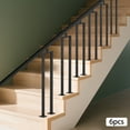 thumbnail image 6 of 6 Pack U-Shape Stair Railing Stair Railing Baluster for Stair Handrail Black, 6 of 13