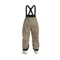 thumbnail image 3 of LNZGNM Snowboard Pants Men Loose Warm Insulated Overalls with Zipper Pockets Windproof Waterproof Ski Bibs Athletic Winter Snowpants,Khaki S, 3 of 4
