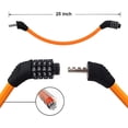 thumbnail image 2 of Security Bike Lock 4 Digit Resettable Combination Cable Lock For Bicycle, 2 Feet X 1/2 Inch, 2 of 7