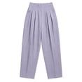 thumbnail image 4 of SeekIslam Women's Solid Color Business Pants Casual Wide Leg High Waist Casual Pants | Lightweight and Breathable, Wide Elastic Belt, 4 of 5