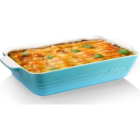 Casserole Dish Ceramic Baking Dish Casserole Dishes for Oven 9x13 Baking Dish with Handles Deep and Large Capacity Baking Dish for Casseroles Lasagnas Roasted Vegetables Great Kitchen Gifts,Blue