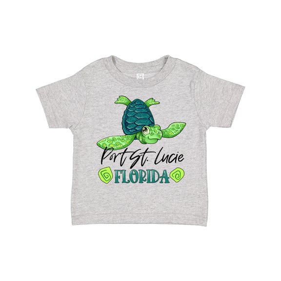 Inktastic Port St. Lucie, Florida Happy Sea Turtle Boys or Girls Toddler T-Shirt