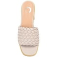thumbnail image 5 of Journee Womens Fylicia Woven Detail Slip On Stacked Heel Dress Sandals, 5 of 10
