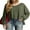 05 Army Green, variant on Cueply Women's Long Sleeve Blouses Waffle Knited Fashion Fall Tops V Neck Loose Pullover T Shirts