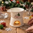 thumbnail image 6 of 6.76oz Ceramic Coffee Mug,Fondue Shape Cup with Candle Warmer, Dessert Cup for Party Kitchen Home Bar, 6 of 6