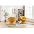 thumbnail image 4 of Oversized Swivel Accent Chair with Round Super Thick Cushion, 360 Swivel Barrel Sofa, Papasan Seat for Living, Bedroom, Reading Room, Loung,Yellow, 4 of 9