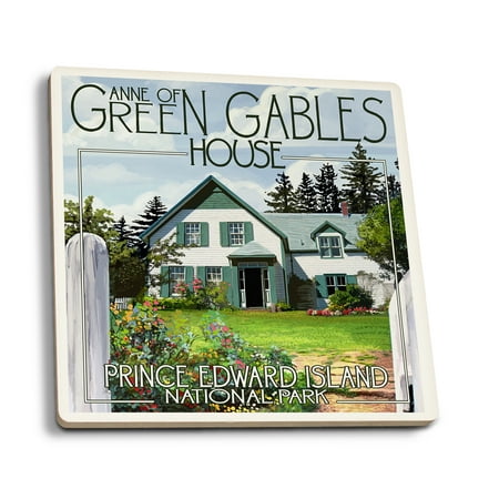 

Prince Edward Island Green Gables House and Gardens (Absorbent Ceramic Coasters Set of 4 Matching Images Cork Back Kitchen Table Decor)