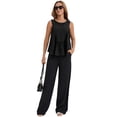 thumbnail image 7 of DARING DIVA Women's Babydoll Tank Summer Peplum Sleeveless Casual Flowy Shirts M Black, 7 of 7