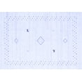 thumbnail image 1 of Ahgly Company Indoor Rectangle Solid Blue Modern Area Rugs, 8' x 12', 1 of 4