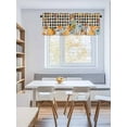 thumbnail image 6 of Scarecrows Harvest Pumpkin Fall Valances for Windows, Thanksgiving Kitchen Valance Curtains - Soft Small Window Treatment for Living Room, Bathroom, Bird Autumn Maple Leaves Plaid 42x12inch, 1 Panel, 6 of 8