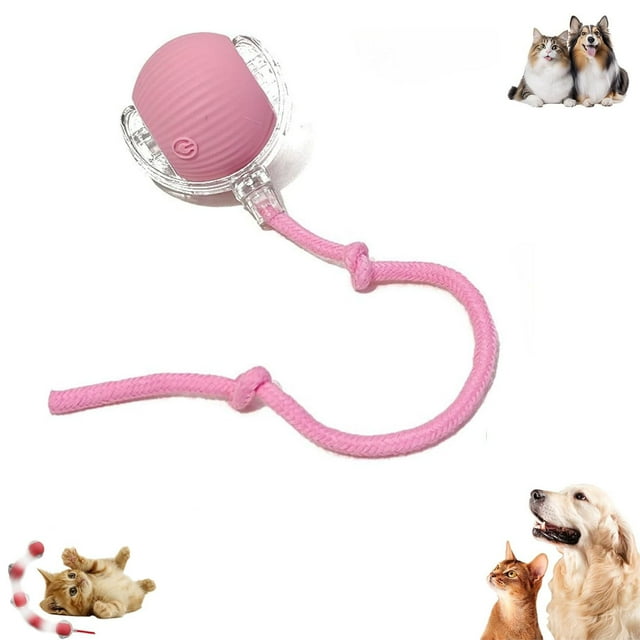Ulvra Balle pour Chat, Balle pour Chat à Pousser, Balles Intelligentes Interactives / Balles Roulantes Automatiques avec Évitement d'Obstacles, 3 Modes de Jeu, Balle Roulante Automatique Intelligente pour Animal à 360°, Recharge USB Rapide
