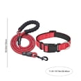 thumbnail image 3 of FastXmas Extended Reflective Dog Leash & Collar Set - 59" Long Lead & Adjustable Neck 11"-15.5" for Small Dogs Outdoor Walking,Red, 3 of 9