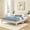 Oak Textured Natural, variant on Now Furniture Queen Bed Frame, Wooden Platform Bed, Textured Pecan