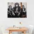 thumbnail image 2 of Nawypu 3 Wise Monkeys Graffiti Banksy Canvas Wall Art Don't Listen Don't Look Don't Talk Teen Boy Room Picture Wall Decor Man Cave Gorilla Print Poster Painting for Living Room Bedroom Home Decor, 2 of 4