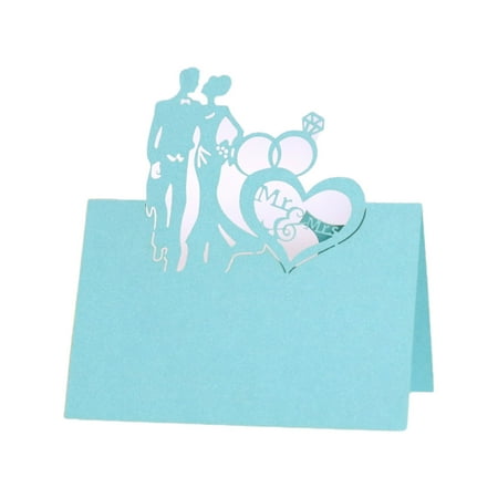 

XINYTEC Heart-Shaped Hollow Wedding Table Number Name Place Card Wedding Party Decor