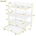 thumbnail image 2 of YDSM Metal Twin Size Triple Bunk Bed With Trundle, White, 2 of 5