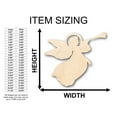 thumbnail image 2 of Unfinished Wood Angel Trumpet Shape - Christmas - Craft - up to 46" DIY 30" / 3/4", 2 of 3