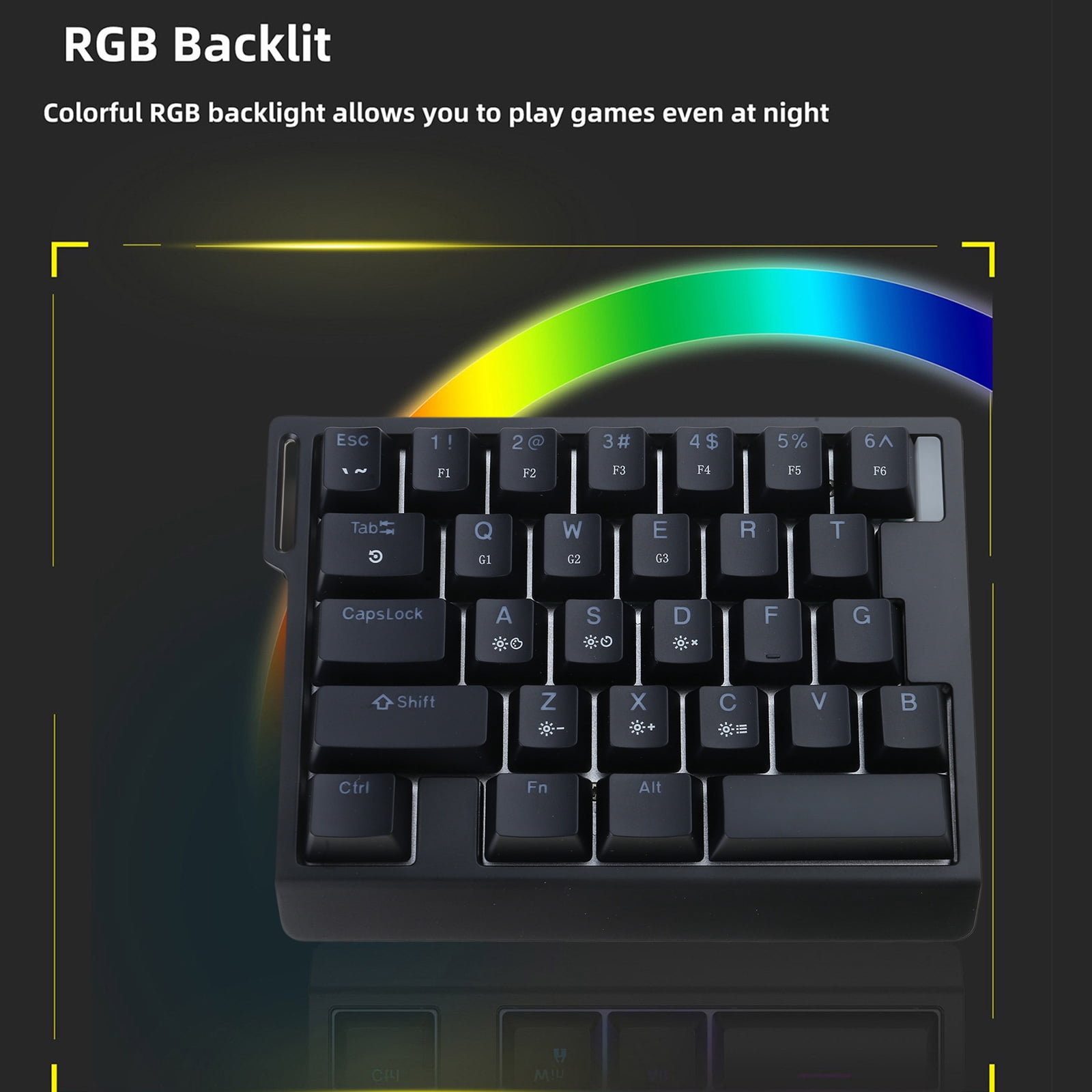 HE30 Corded Mechanical Keyboard With Switches Ensuring Quick Action And Smooth Operates For Gamers