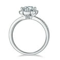 thumbnail image 2 of Solitaire With Accents Halo Engagement Rings 1.9 Ct Round Brilliant Cut Diamond 14K White Gold Over, 2 of 2
