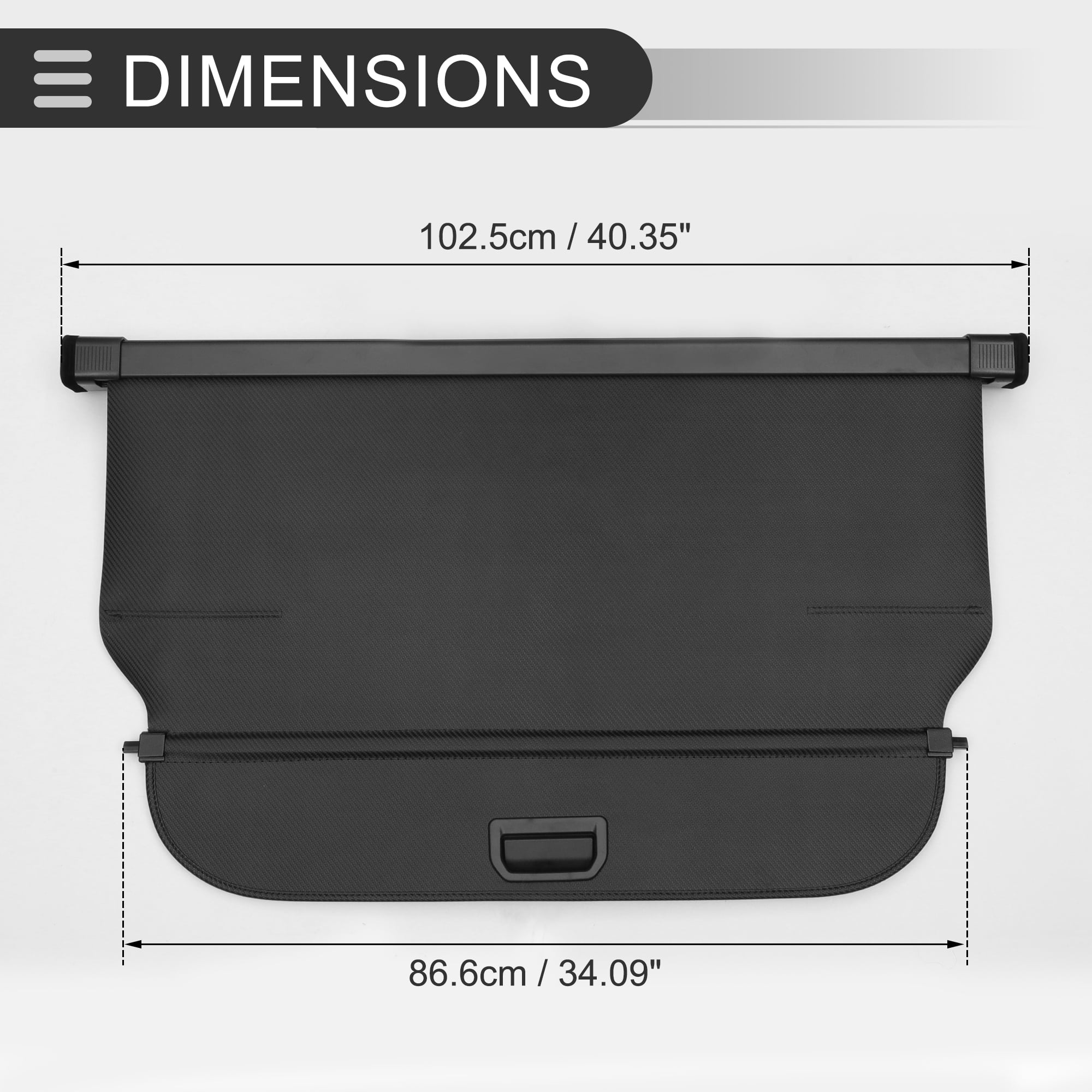 Unique Bargains Retractable Cargo Cover for Honda Rear Trunk Parcel Shield Shade Black1