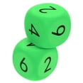 thumbnail image 1 of Durable Green EVA Foam Dice for Kids Safe Oversized Playing Dice for Home Use and Classroom Activities 2pcs, 1 of 9