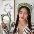 thumbnail image 2 of QHUDLV Cute Frog Headband,Funny Hair Band Elastic Headbands For Face Washing,Plush Skincare Makeup Shower A Headband, Headband,Face, 2 of 5
