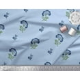 thumbnail image 2 of Soimoi Moss Georgette Fabric Leaves & Floral Block Printed Craft Fabric by The Yard 42 Inch Wide, 2 of 3
