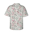 thumbnail image 3 of Balery Fairy Floral Print Men's Hawaiian Shirts Short Sleeve Beach Shirt Relaxed Fit Vacation Button Down Shirts-Small, 3 of 9