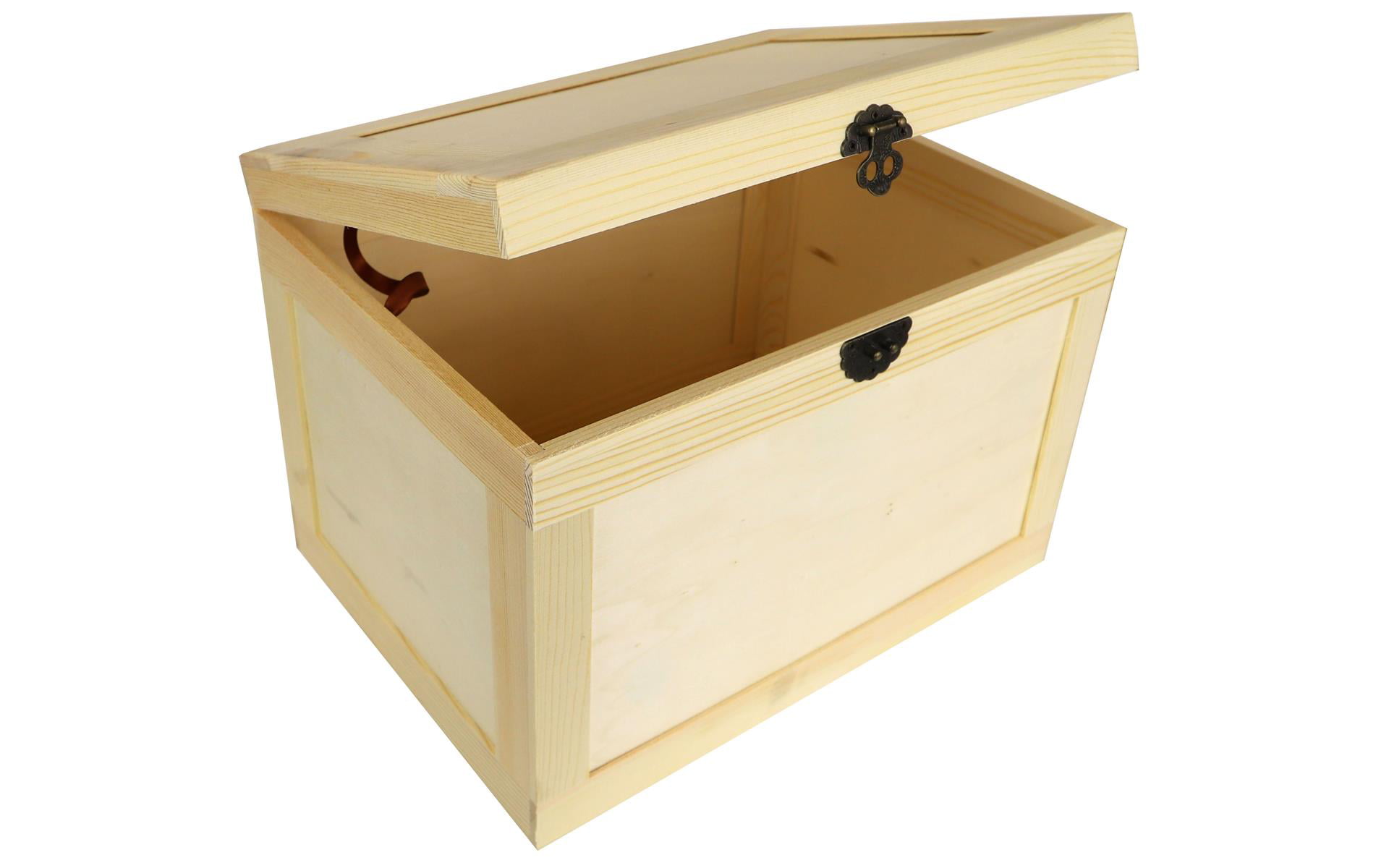 Sch 360 Spc Wood Box Trunk Unfinished, Unfinished Wood Storage Trunk