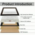 thumbnail image 5 of Double Diploma Frames 14x20 for Two 8.5x11 Diplomas Certificates Degrees Documents Cherry Color Golden Rim for Dual Diploma Certificate Document Frame for Two 8.5x11 Inch with Mat, 5 of 7