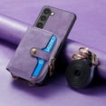 thumbnail image 7 of ELEHOLD Samsung Galaxy A34 5G Crossbody Wallet Case, Zipper PU Leather Phone Case with Card Holder Wrist Strap Purse Cover for Samsung Galaxy A34 5G,Purple, 7 of 7
