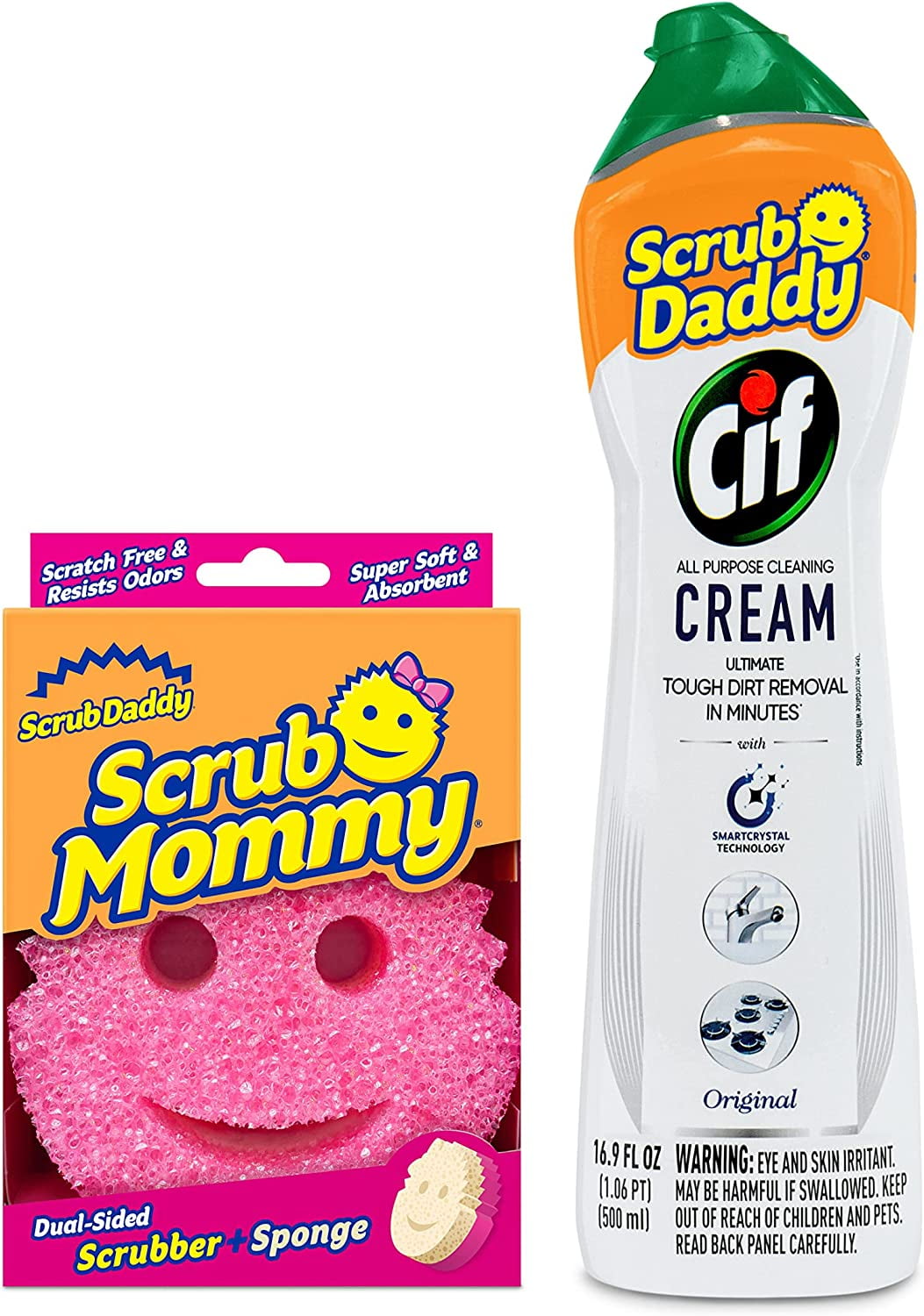 Scrub Daddy Scrub Mommy + Cif All Purpose Cleaning Cream, Original