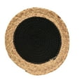 thumbnail image 1 of Bearachild Tapete de redondo, posavasos, mantel Individual de aislamiento tejido de paja, decoración de escritorio de cocina de estilo nórdico de Mostrada línea negro 15cm Bearachild HA083315-02, 1 of 6