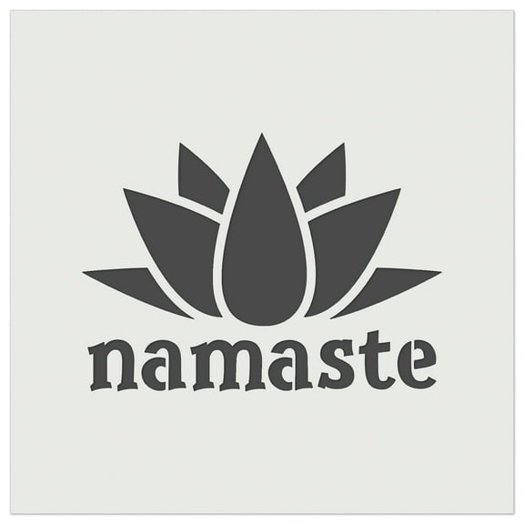Namaste with Lotus Flower Yoga DIY Cookie Wall Craft Stencil - 5.5 Inch